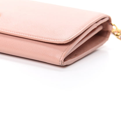Prada Saffiano Metal Large Chain Wallet Orchidea 10 of 14