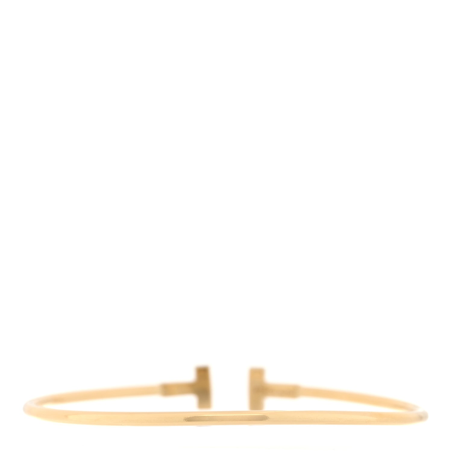 Tiffany 18K Yellow Gold Narrow T Wire Bracelet 2 of 4