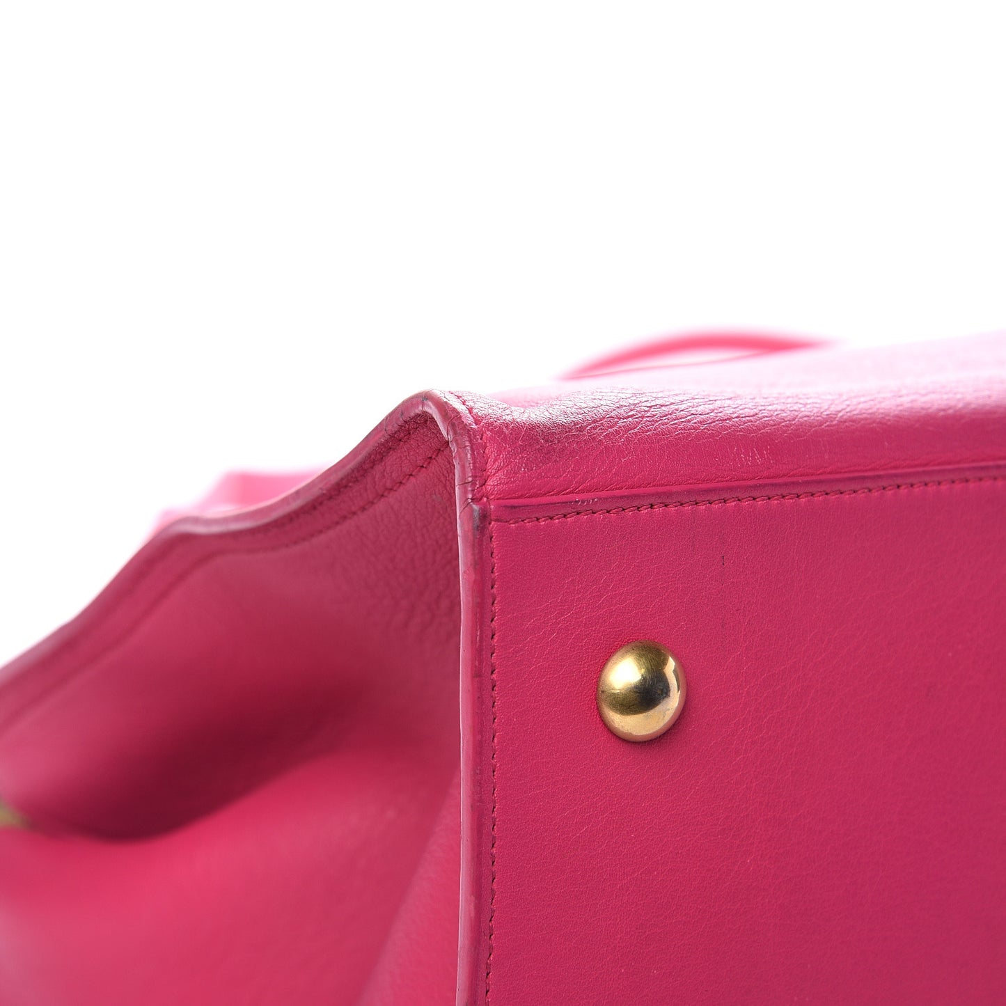 Calfskin Small Classic Y Cabas Fuchsia