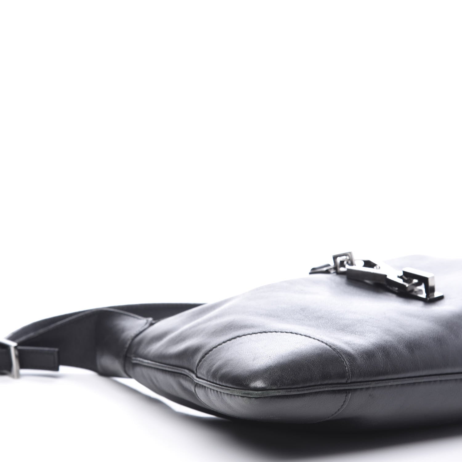 Gucci Calfskin Lobster Clasp Lock Jackie O Hobo Black 5 of 12