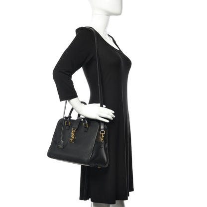 Saint Laurent Smooth Calfskin Small Monogram Cabas Black 2 of 13