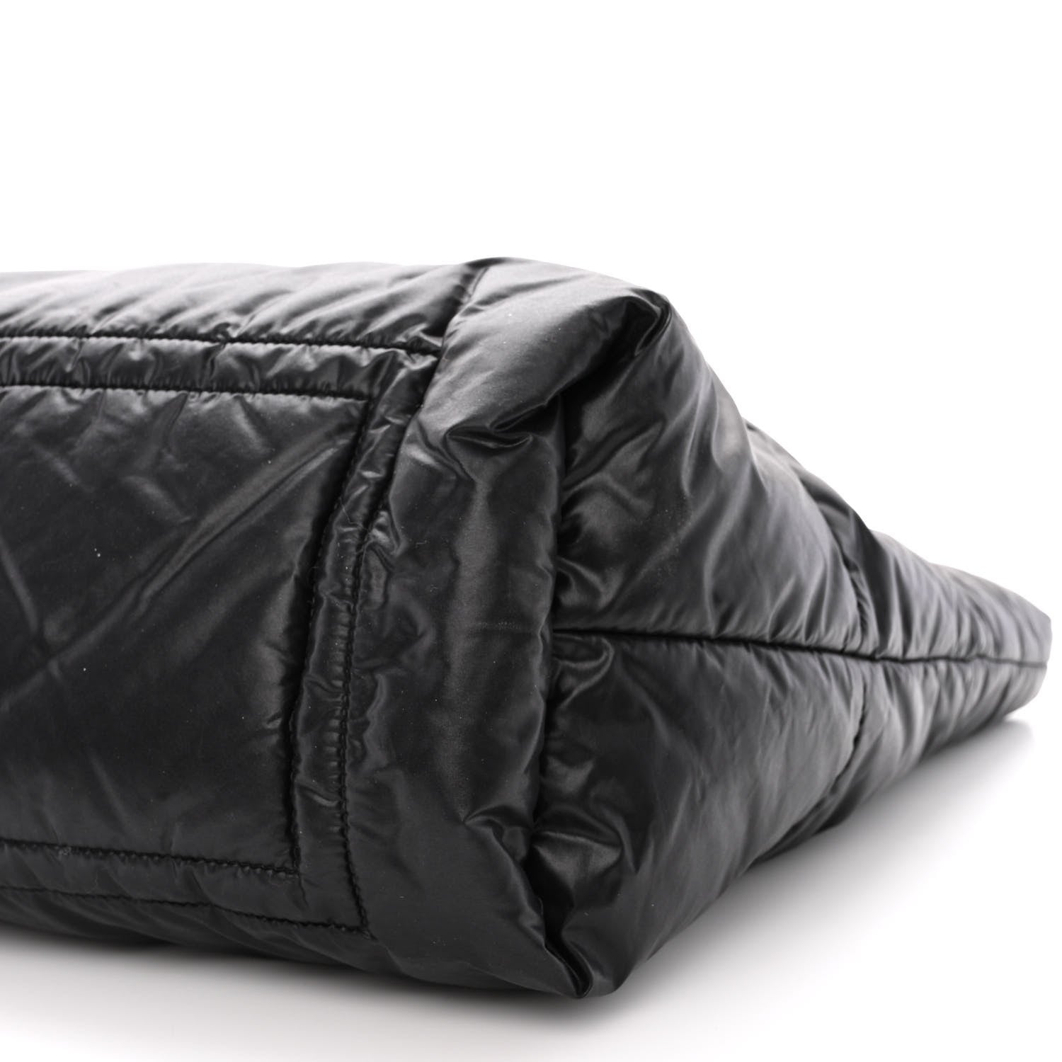 Chanel Nylon Quilted Medium Coco Cocoon Reversible Tote Black 10 of 10