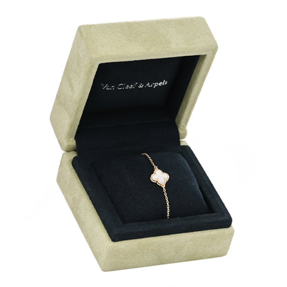Van Cleef & Arpels VAN CLEEF & ARPELS 18K Yellow Gold Mother of Pearl Sweet Alhambra Bracelet 4 of 4