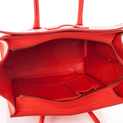 Celine Smooth Calfskin Micro Luggage Fluo Orange 5 of 8