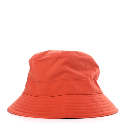 Hermes Polyester Nylon Drawstring Bucket Hat 60 Orange 1 of 4