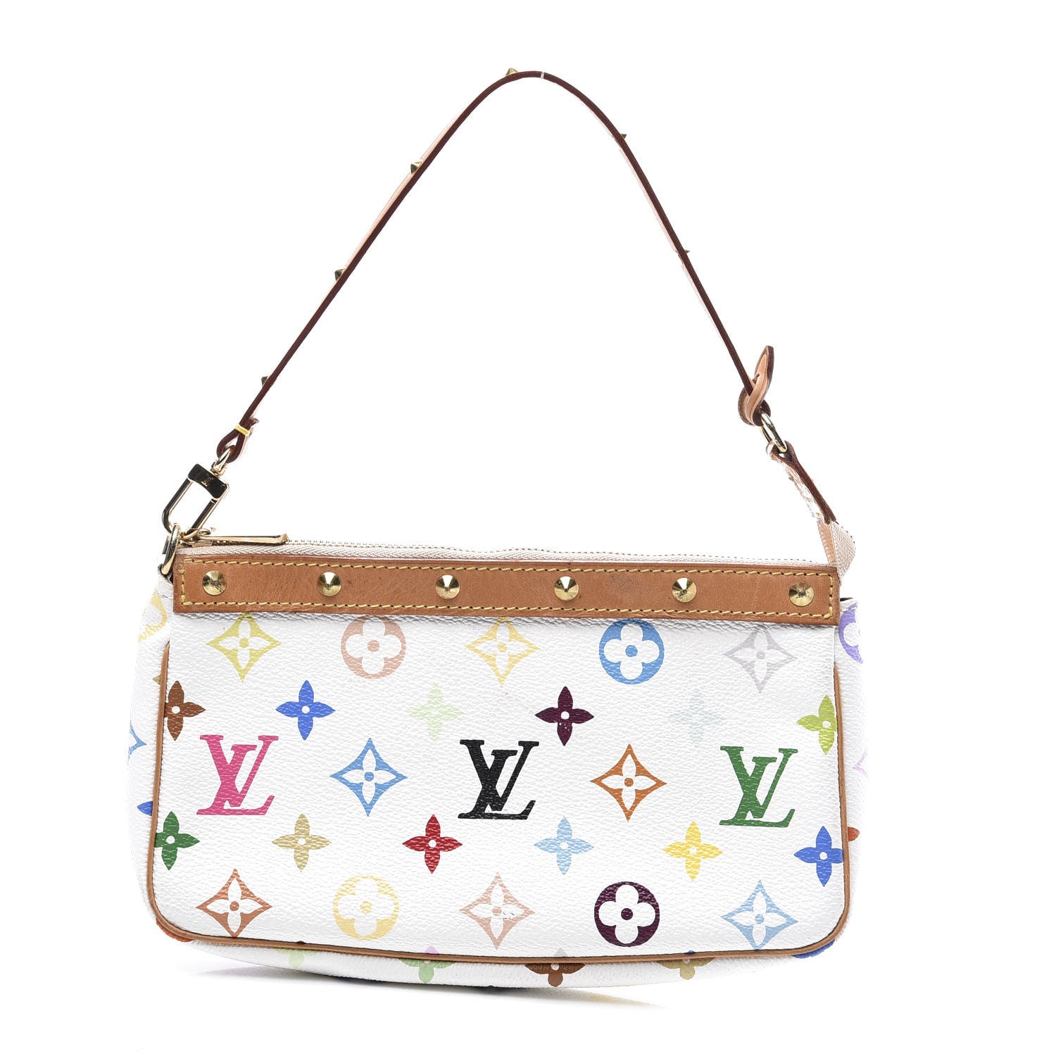 Louis Vuitton Monogram Multicolor Pochette Accessories White 1 of 10