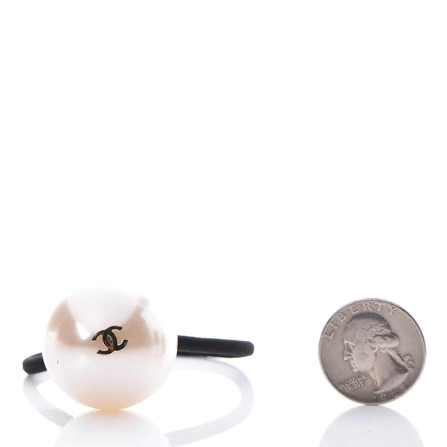Pearl CC Hair Tie Black White
