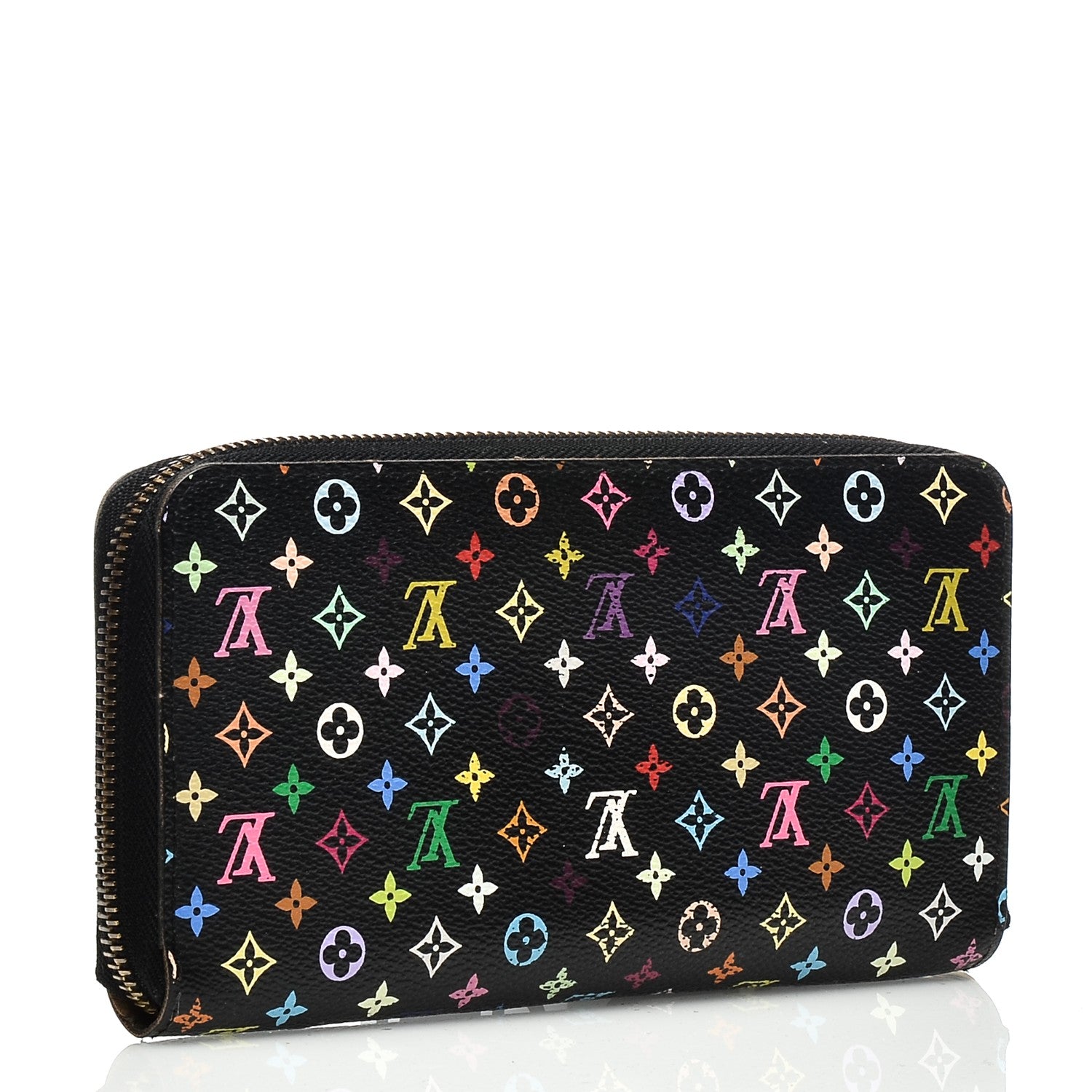 Louis Vuitton Monogram Multicolor Zippy Wallet Black 3 of 6