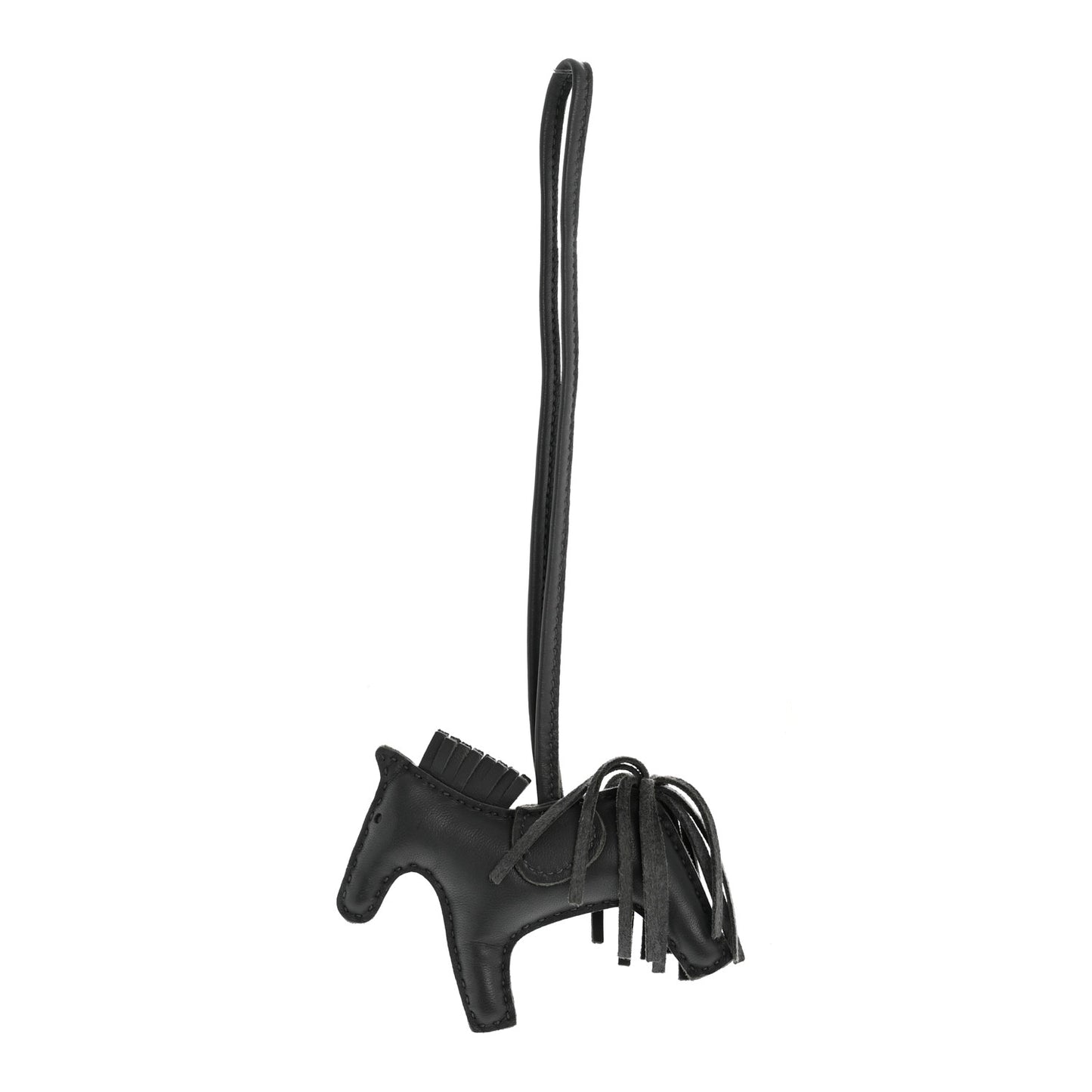 Milo Lambskin Swift Grigri Rodeo Horse Bag Charm PM Ardoise