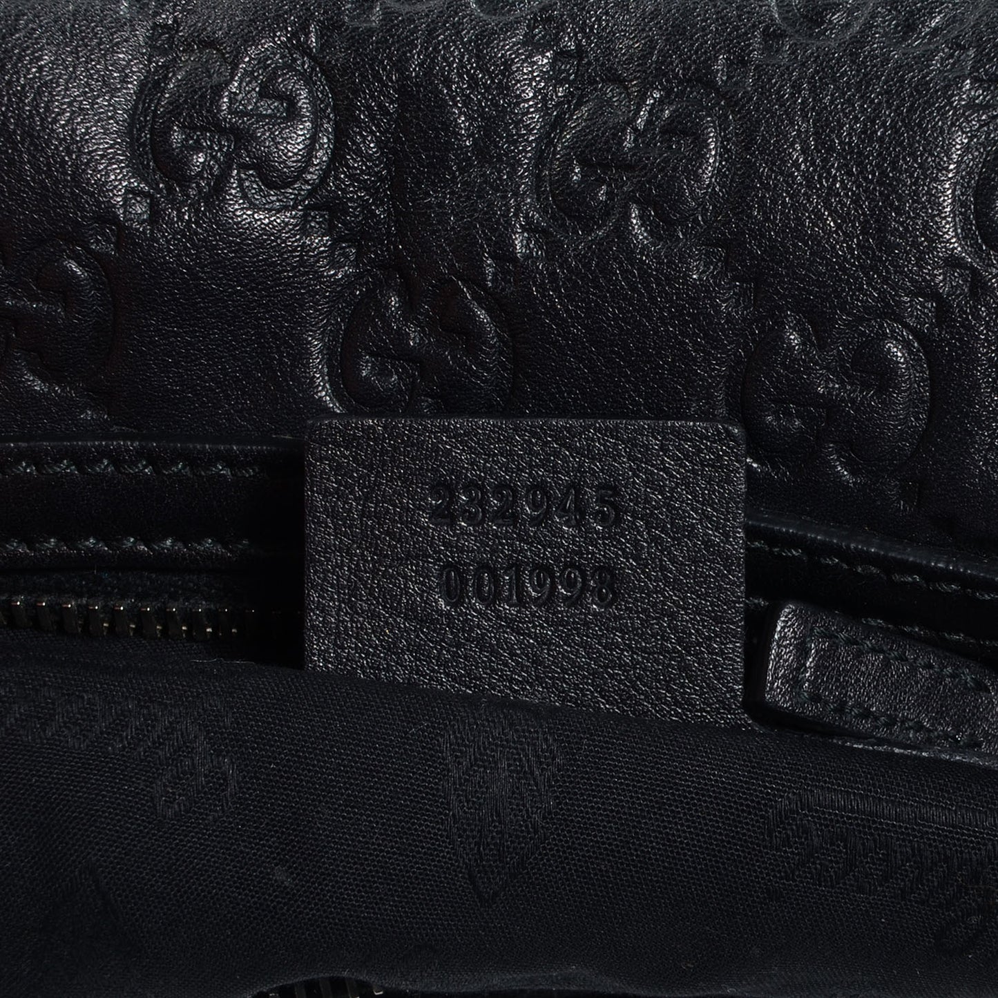 Guccissima GG Twins Large Hobo Black
