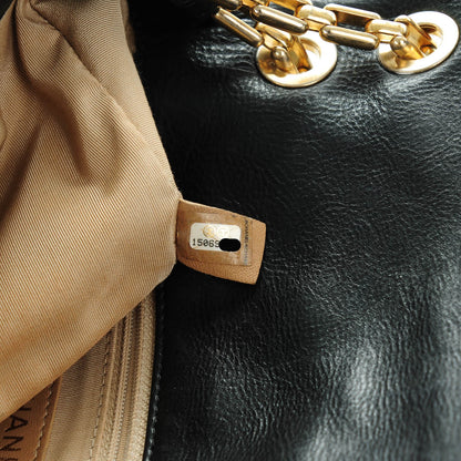 Chanel Calfskin Quilted Retro Chain Flap Black 8 of 8