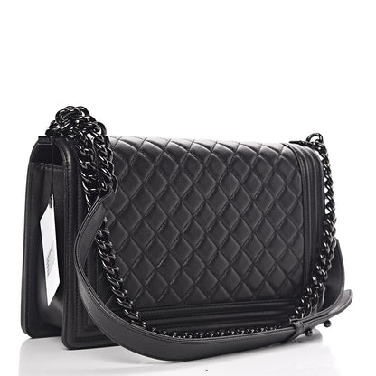 Chanel Caviar Quilted New Medium Boy Flap So Black 3 of 9
