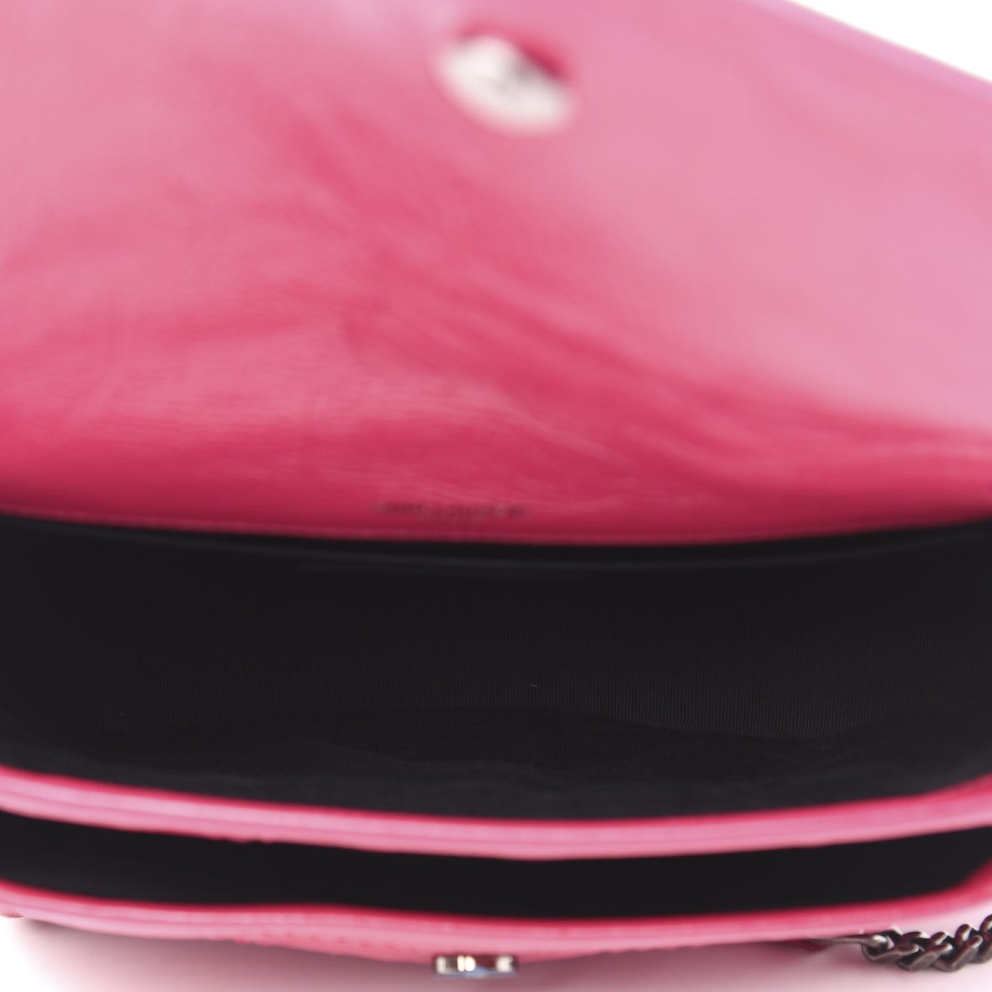Crinkled Calfskin Matelasse Monogram Baby Niki Chain Satchel Freesia