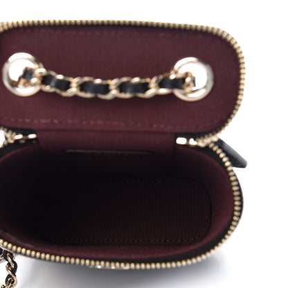 Chanel Caviar Quilted Small Vertical Coco Beauty Vanity Case With Chain Black 5 of 9