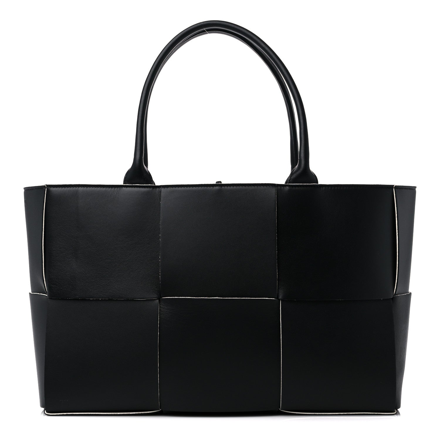 Bottega Veneta Nappa Maxi Intrecciato Arco Tote Black White 1 of 8