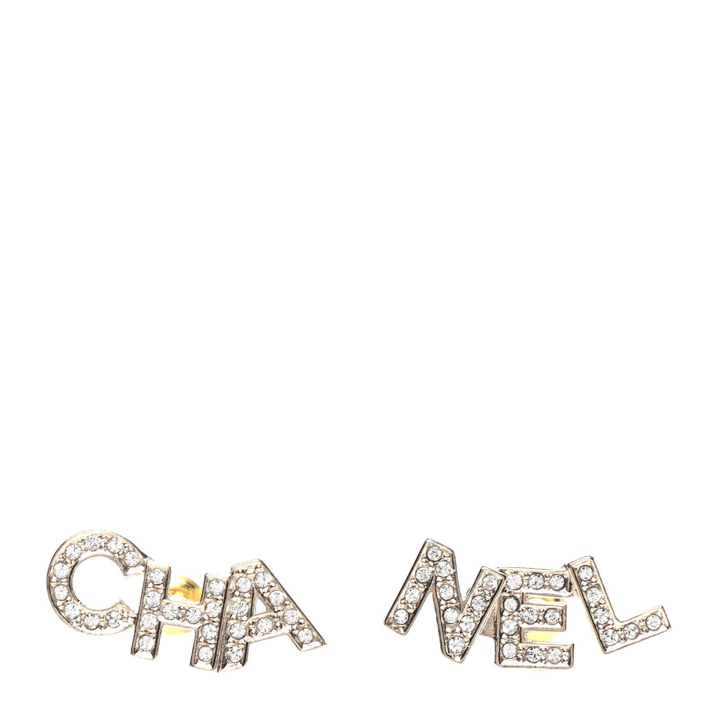 Crystal Pearl Signature Stud Earrings Gold