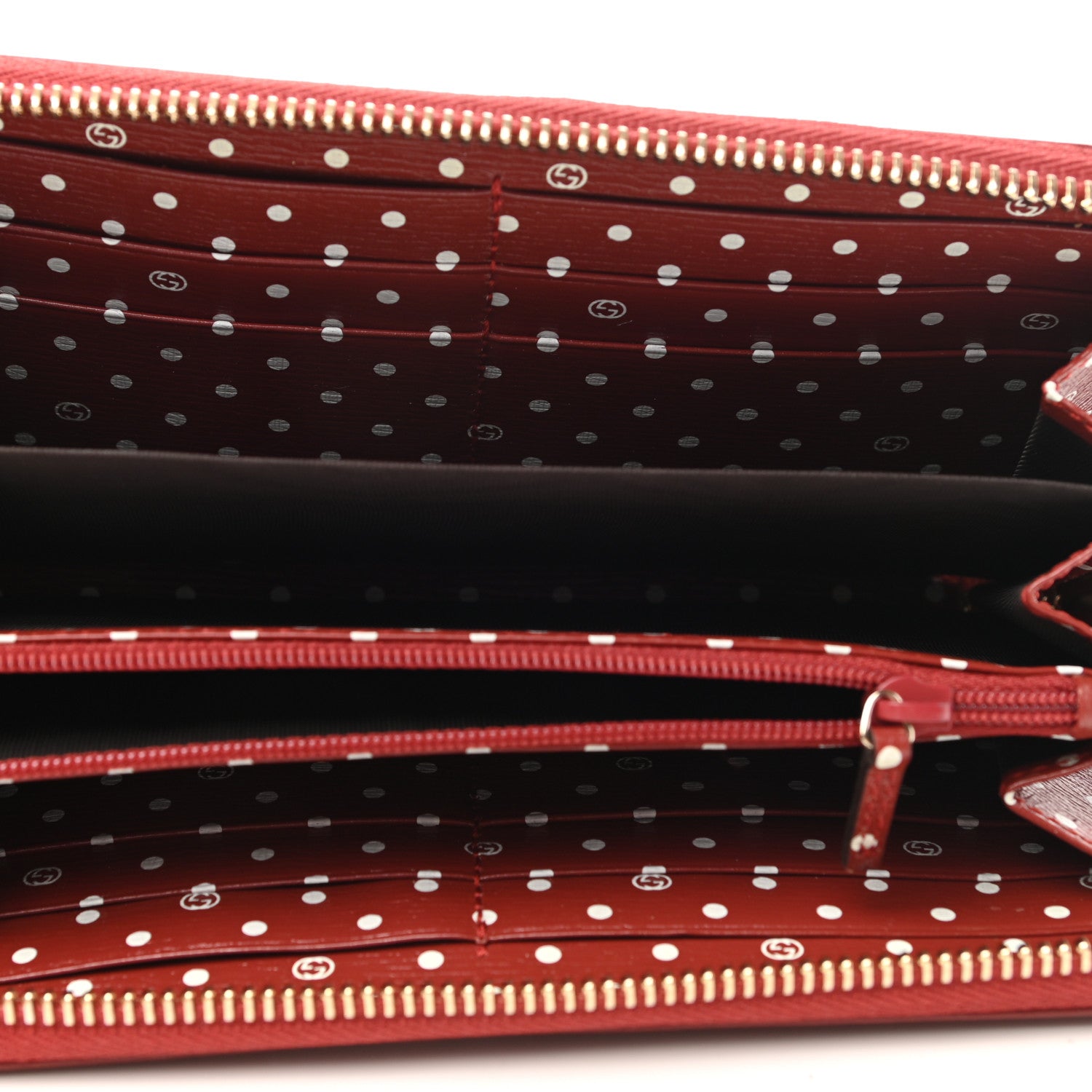 Gucci Calfskin Large Betty Zip Around Wallet Red 5 of 7