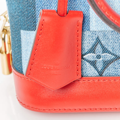 Louis Vuitton Denim Damier Monogram Patchwork Alma BB 8 of 11