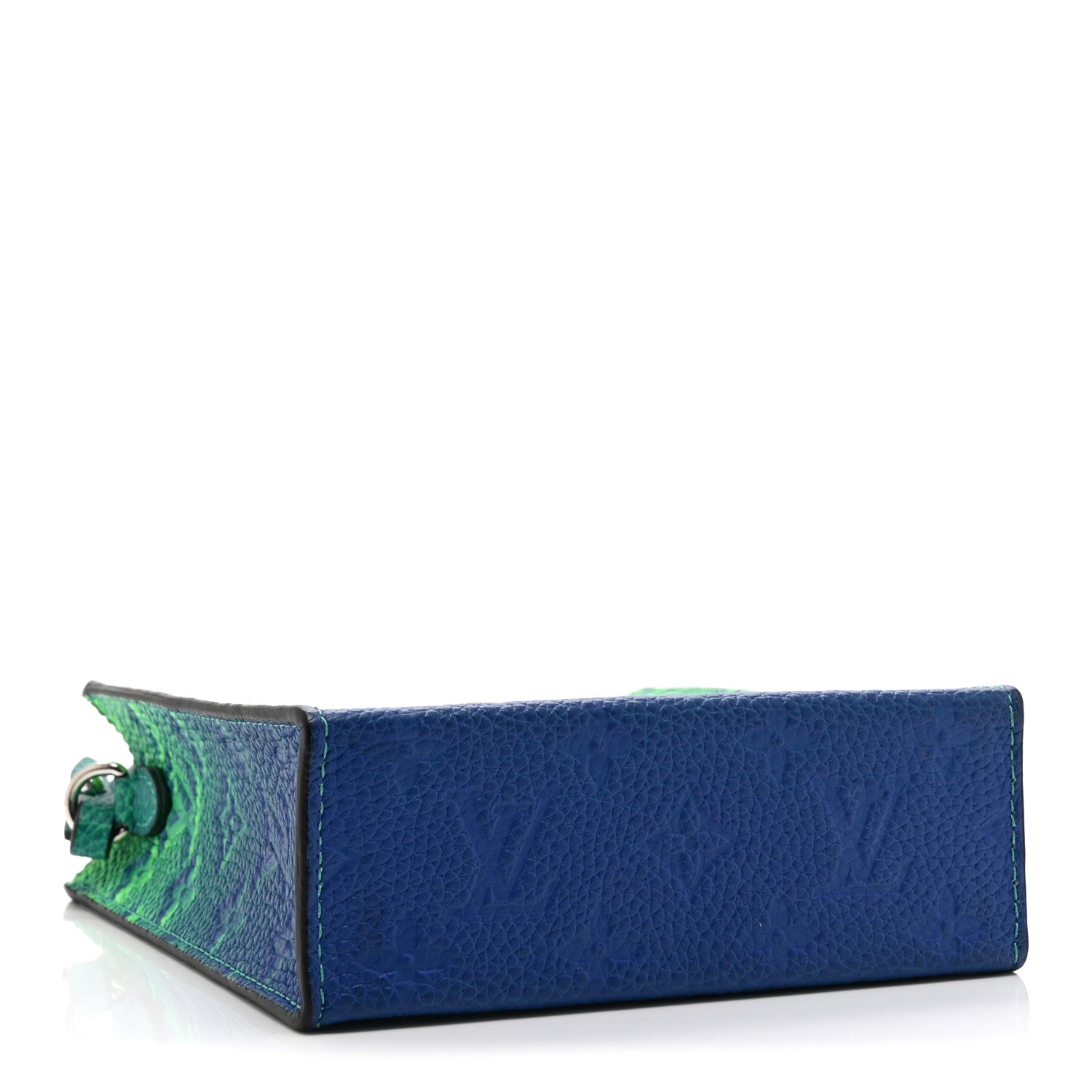Louis Vuitton Taurillon Illusion Sac Plat XS Bleu Vert 4 of 9