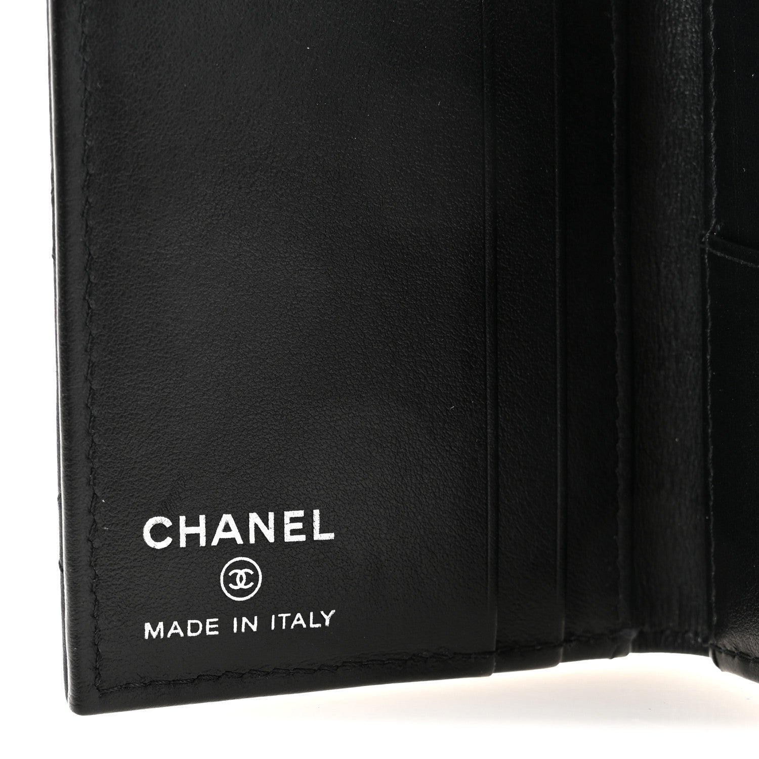 Chanel Calfskin Quilted Card Holder Wallet So Black 6 of 8
