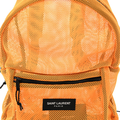 Saint Laurent Nylon Mesh SLP Backpack Jaune 7 of 10