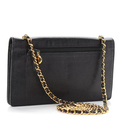 Chanel Caviar Timeless CC Wallet On Chain WOC Black 3 of 13