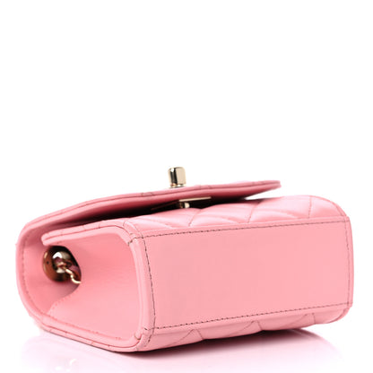 Chanel Lambskin Quilted Mini Trendy CC Clutch With Chain Pink 6 of 20