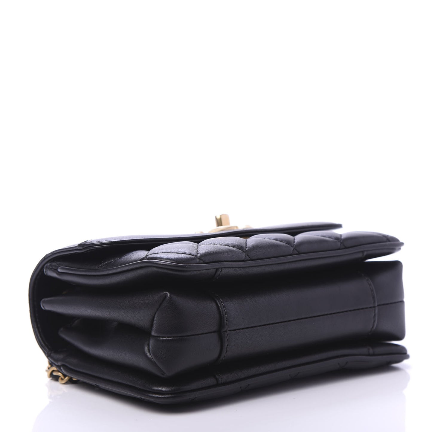 Lambskin Quilted Small Coco Vintage Flap Black