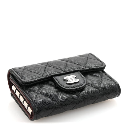 Chanel Caviar Quilted Classic 4 Key Holder Wallet Black 4 of 9
