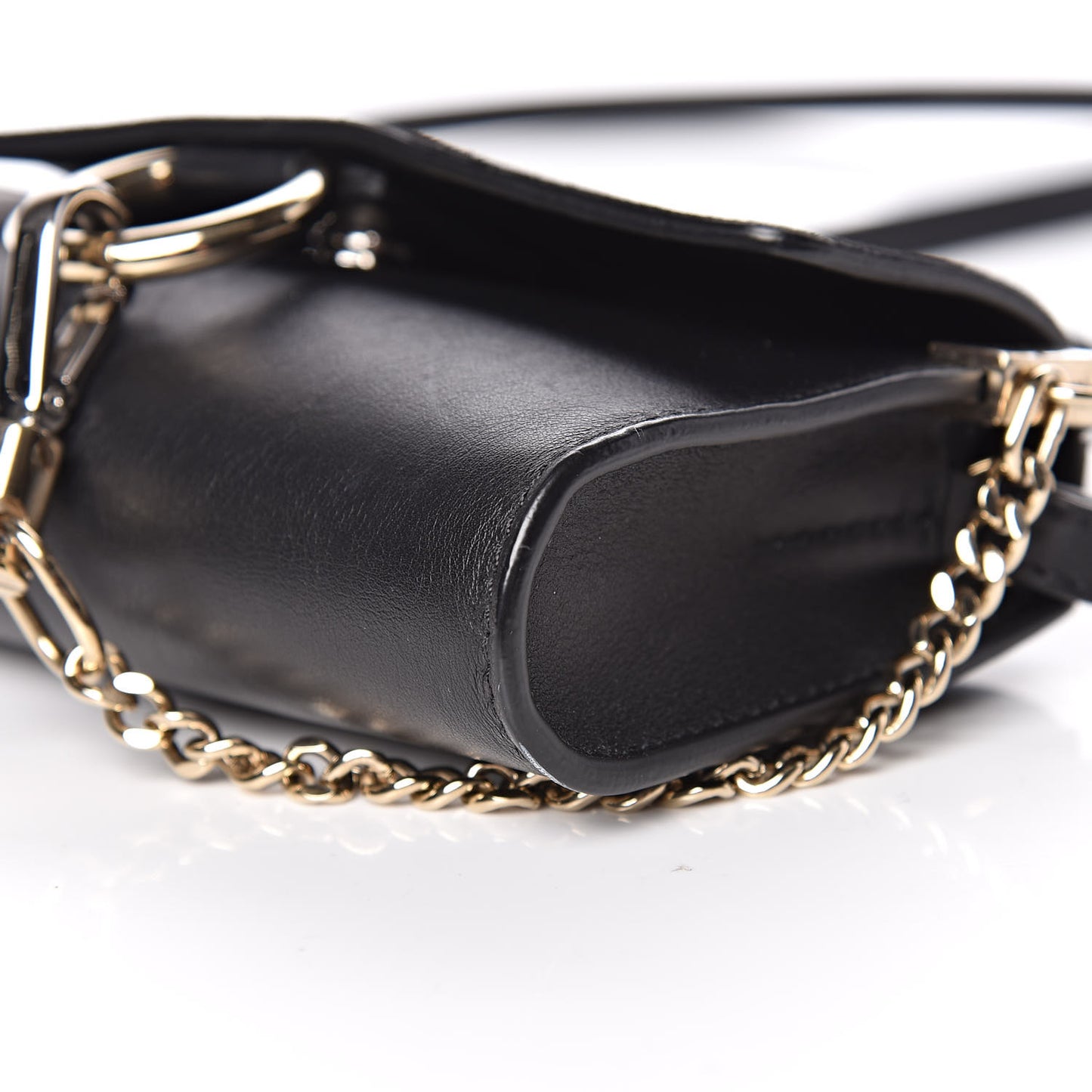 Suede Calfskin Mini Faye Shoulder Bag Black