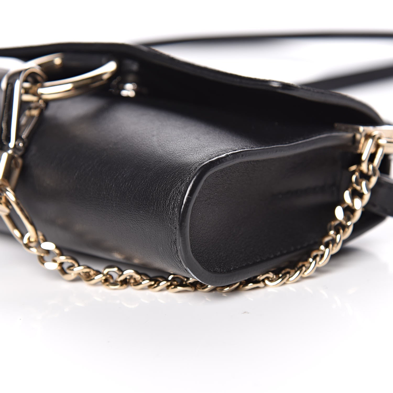 Chloe Suede Calfskin Mini Faye Shoulder Bag Black 9 of 10