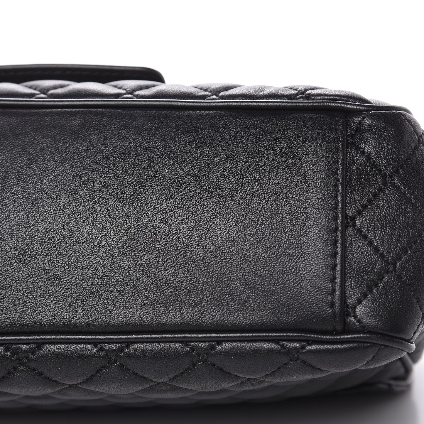 Lambskin Quilted Crystal Embellished Millennial Rectangular Shoulder Bag Black