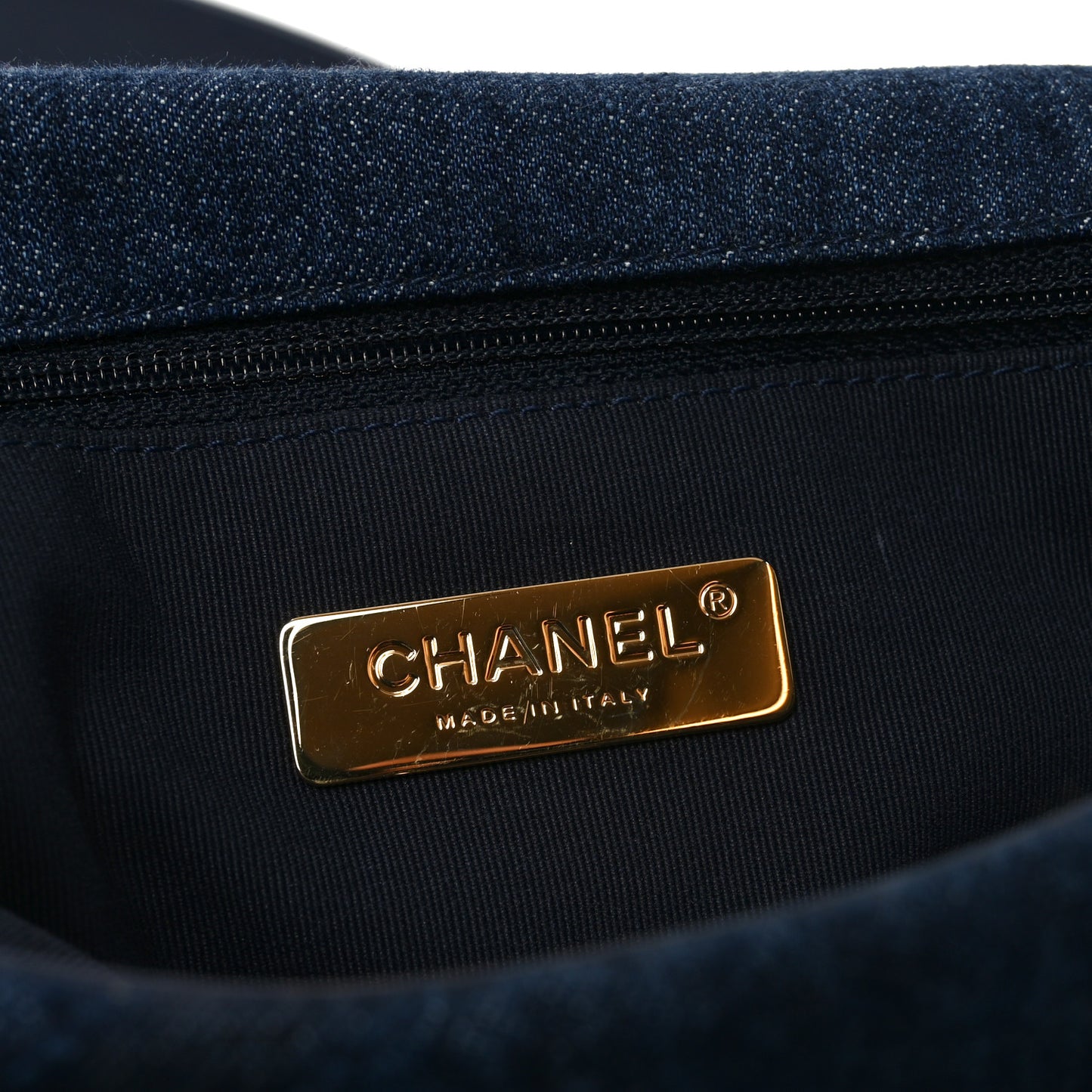 Denim Quilted Medium Chanel 19 Flap Blue Blue