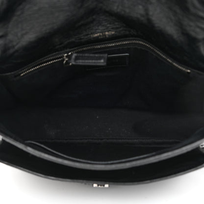 Saint Laurent Crinkled Calfskin Matelasse Monogram Medium Niki Chain Satchel Black 5 of 10