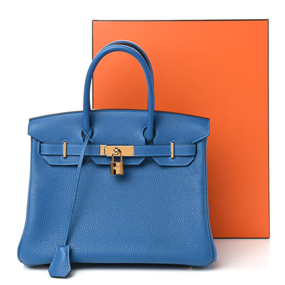 Hermes Taurillon Clemence Birkin 30 Mykonos 10 of 10