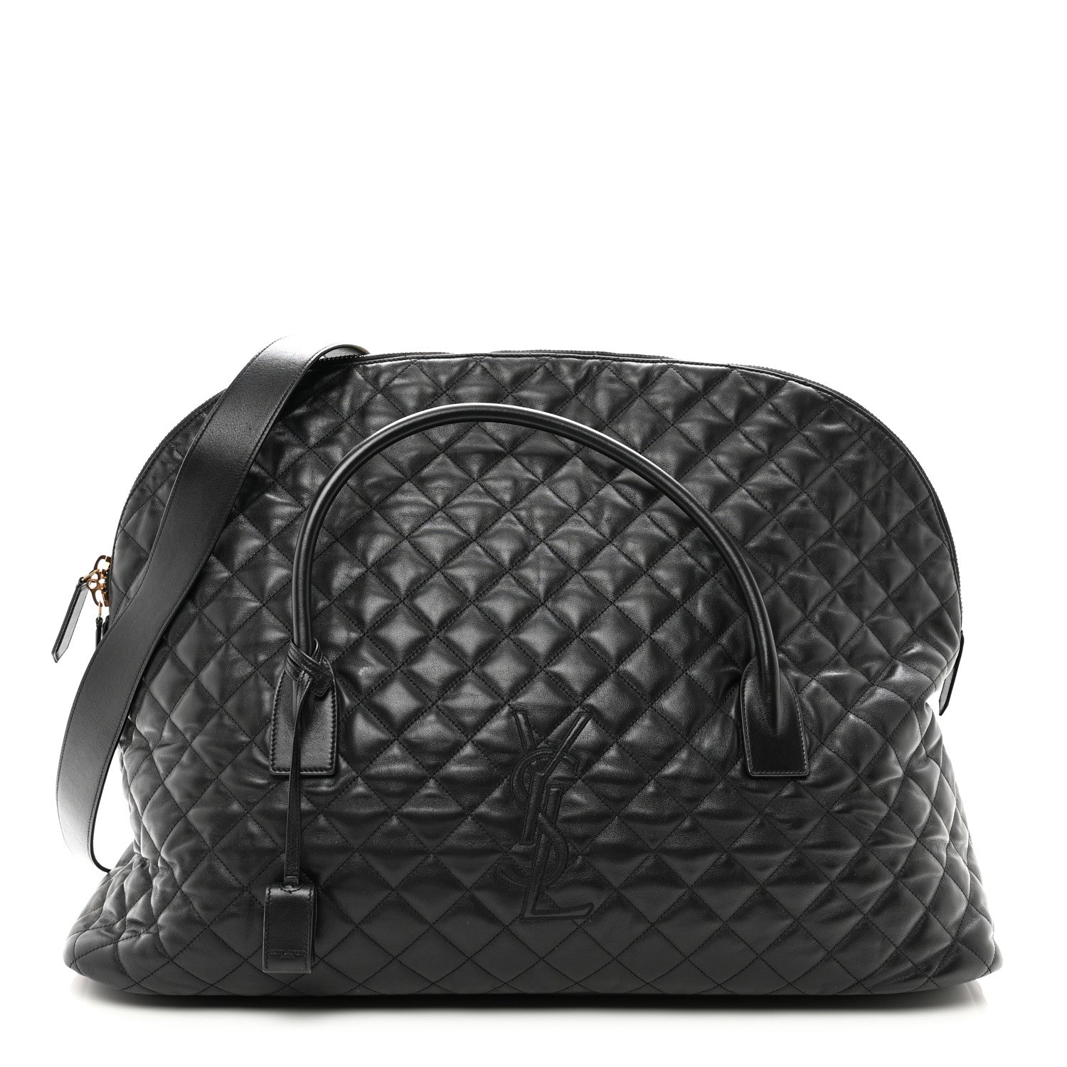 Saint Laurent Calfskin Quilted ES Giant Travel Bag Black 1 of 9
