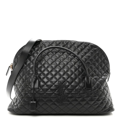 Saint Laurent Calfskin Quilted ES Giant Travel Bag Black 1 of 9