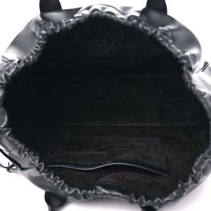 Celine Smooth Calfskin Cuir Triomphe Cabas Drawstring Black 5 of 8