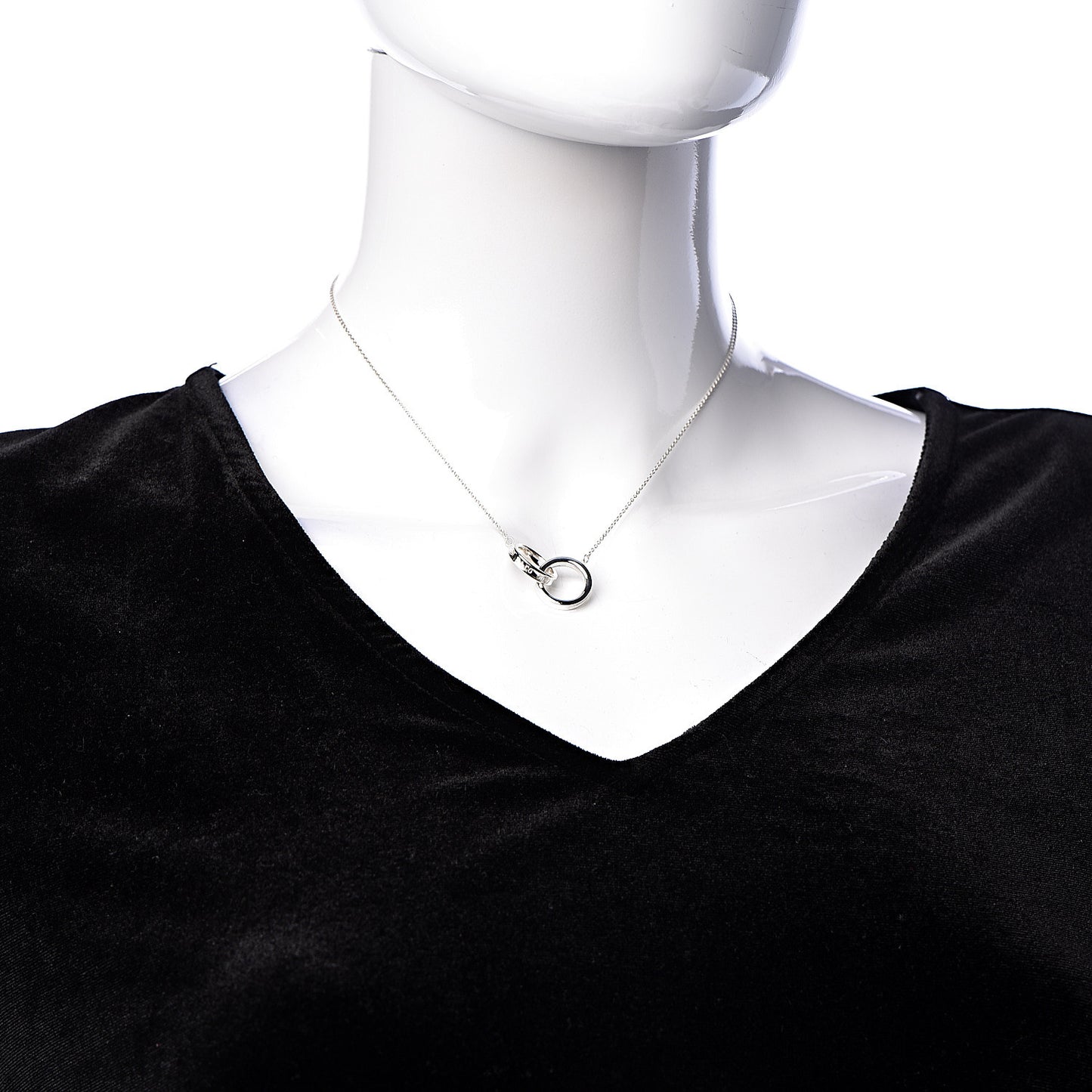 Sterling Silver 1837 Interlocking Circles Pendant Necklace