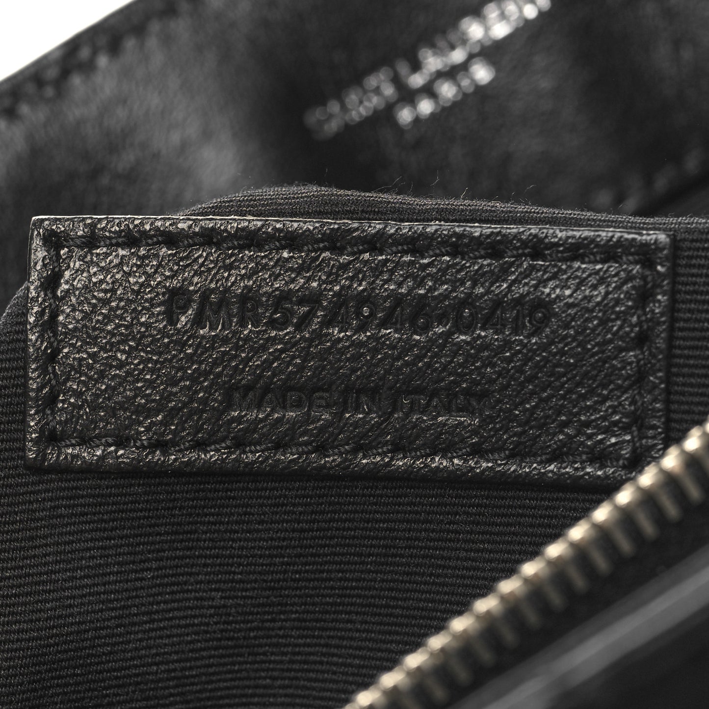 Calfskin Y Quilted Monogram Medium Loulou Chain Satchel Black