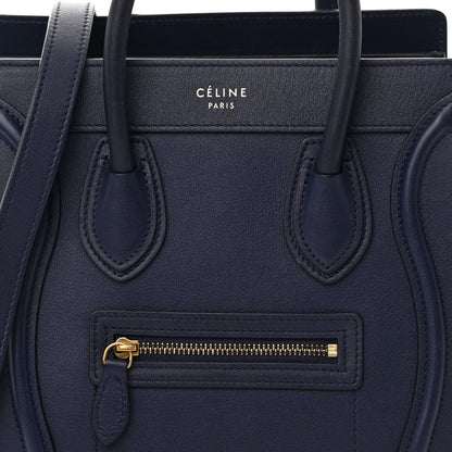 Celine Smooth Calfskin Nano Luggage Navy Blue 8 of 16