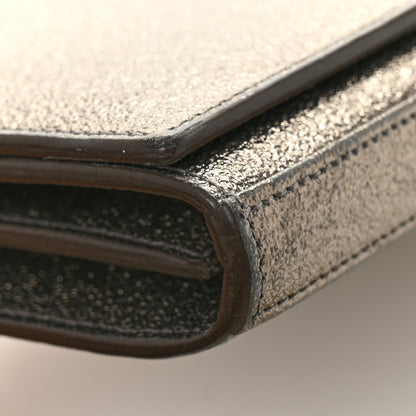 Saint Laurent Grained Metallic Calfskin Monogram Chain Wallet Bronze 14 of 17