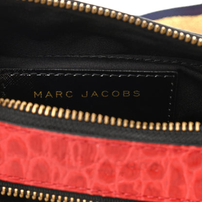 Marc Jacobs Snakeskin Embossed Pony Hair Polka Dot Small Snapshot Camera Bag White Multicolor 6 of 10