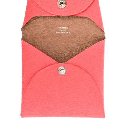 Hermes Chevre Mysore Bastia Verso Coin Purse Rose Texas Quebracho 5 of 8