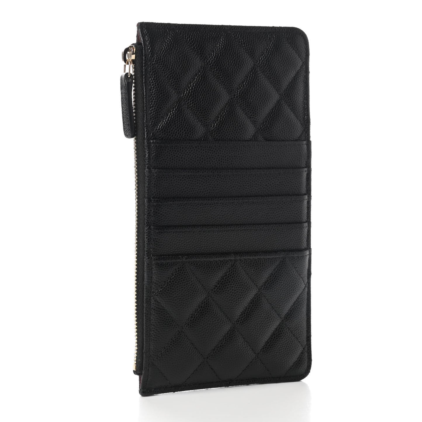 Caviar Quilted Classic iPhone Pouch Black