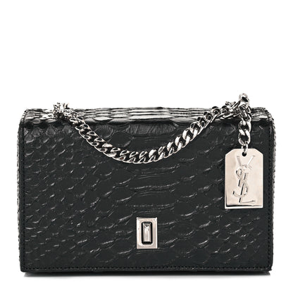 Saint Laurent Calfskin Crocodile Embossed Bag Black 1 of 7