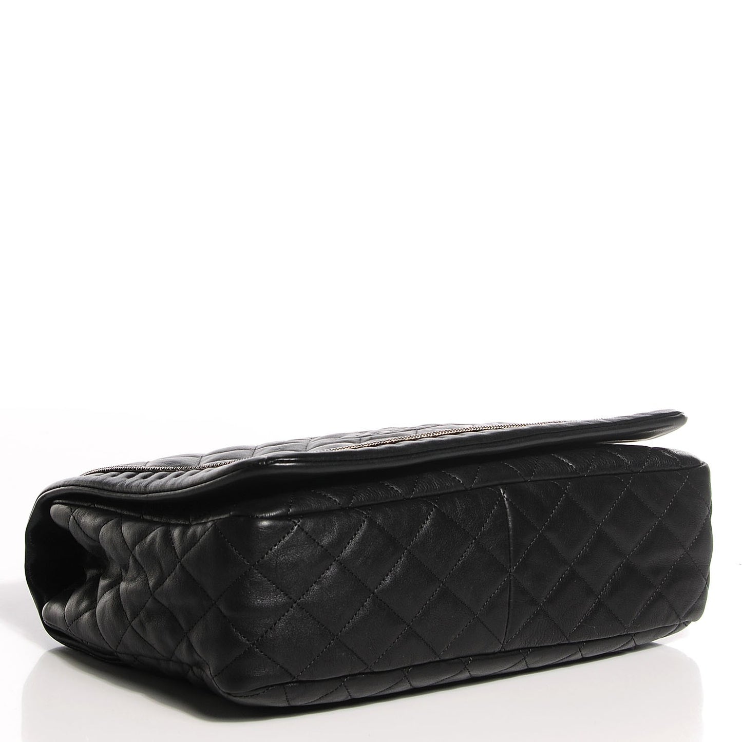 Calfskin Quilted Large Istanbul Flap Black