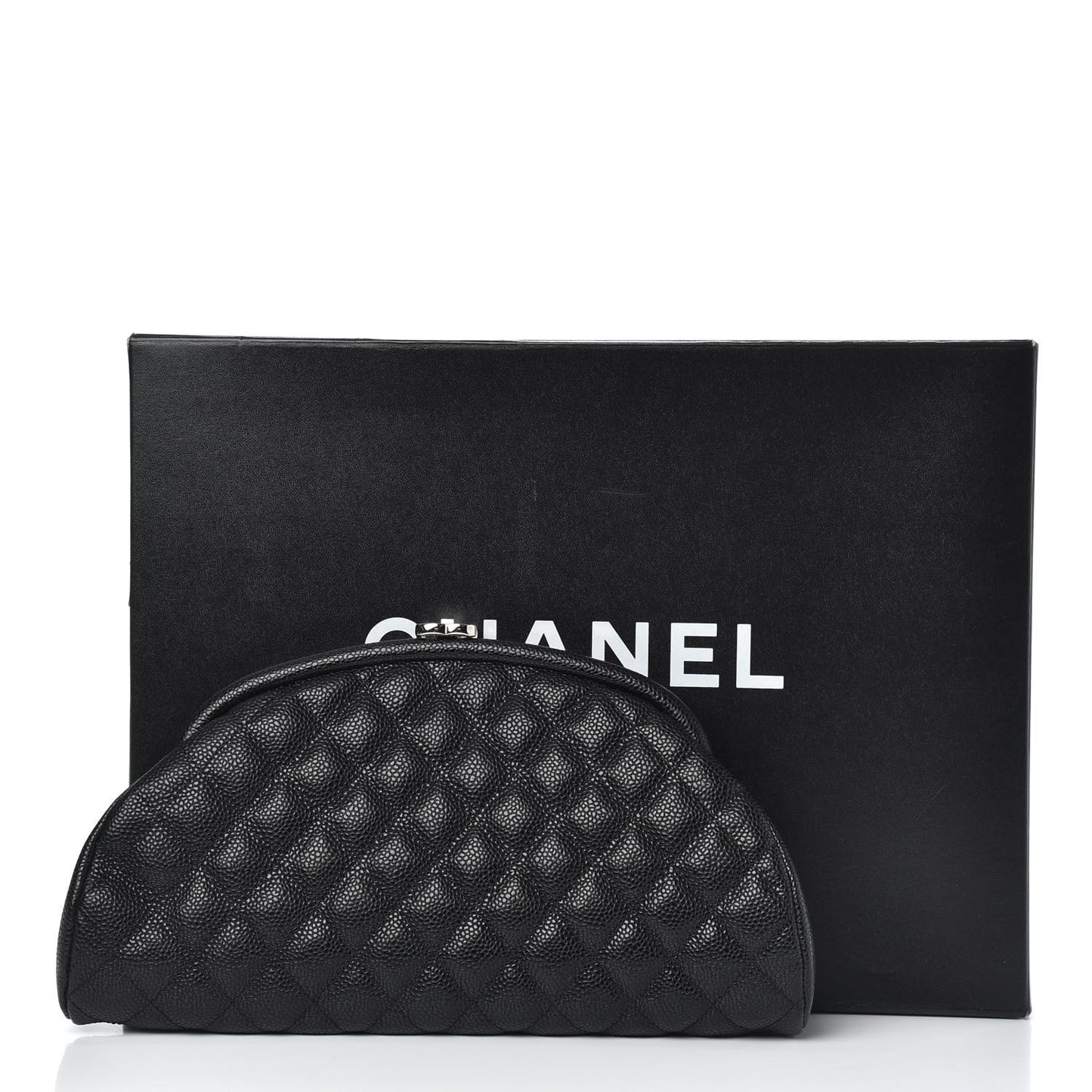 Caviar Quilted Timeless Clutch Black