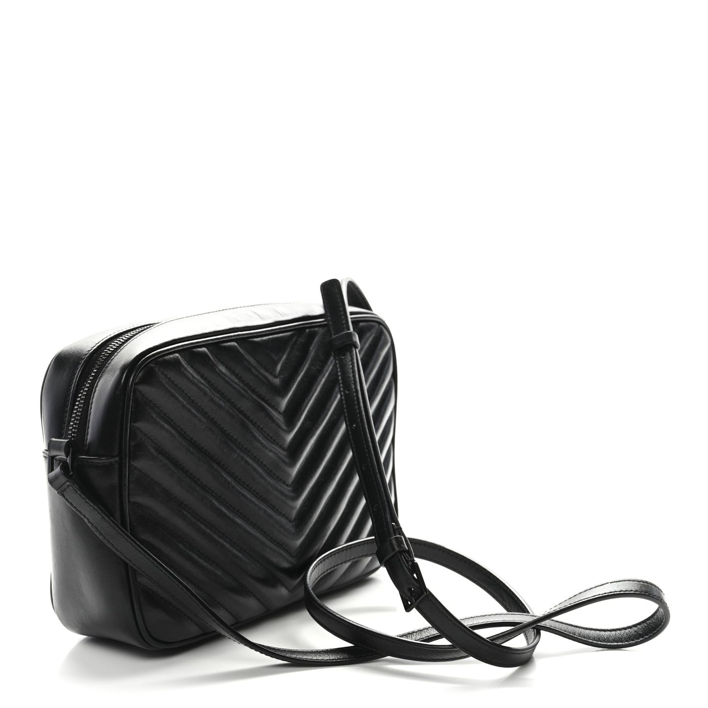 Calfskin Matelasse Monogram Monochrome Lou Camera Bag Black