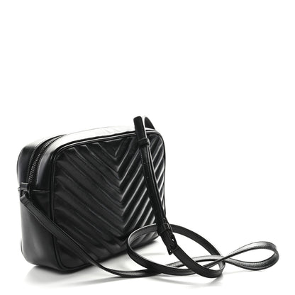 Saint Laurent Calfskin Matelasse Monogram Monochrome Lou Camera Bag Black 3 of 10